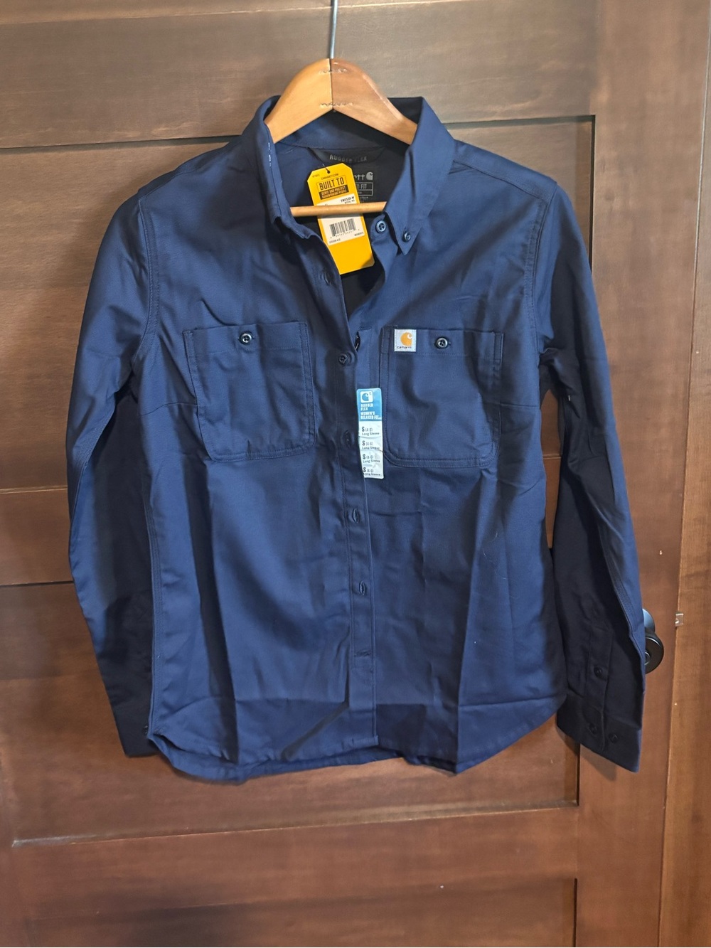 Carhartt Navy Long-Sleeve Work Shirt Jacket
